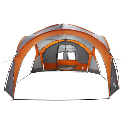 Side Tent with Roof Grey and Orange 410 x 410 x 250 cm