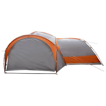 Side Tent with Roof Grey and Orange 410 x 410 x 250 cm