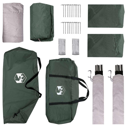 Side Tent Army Green 410 x 410 x 250 cm Polyester and Steel