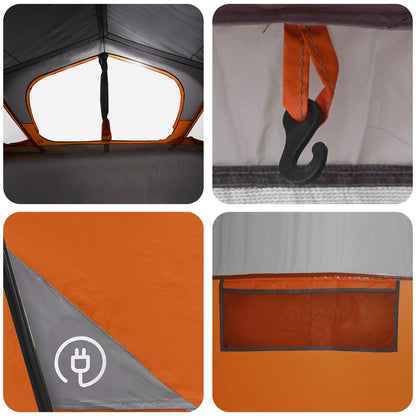 Cabin Tent with Roof Grey and Orange 480 x 273 x 205 cm