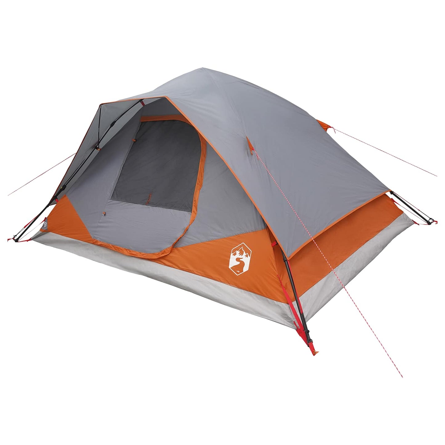 Instant Tent with Roof Grey and Orange 305 x 215 x 140 cm