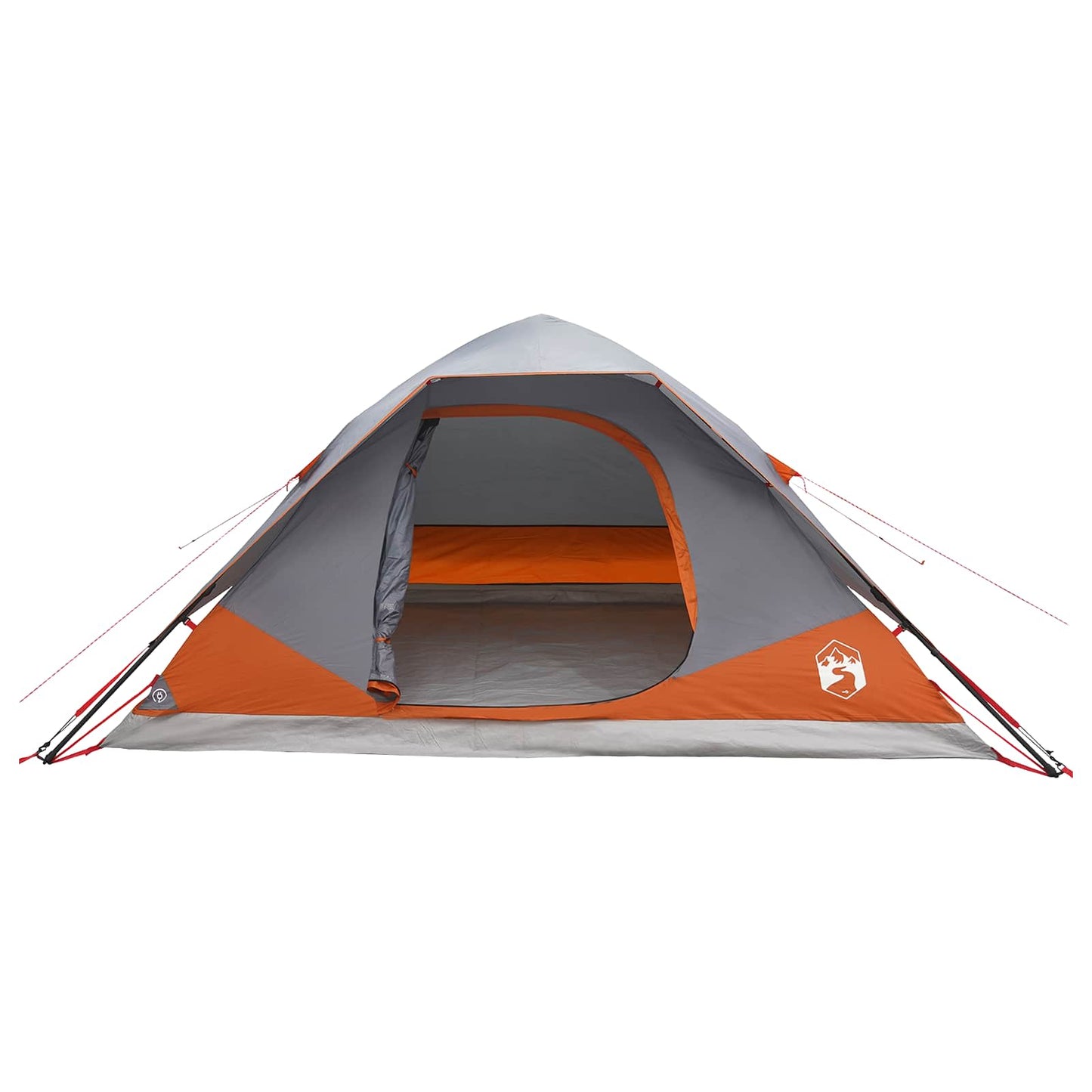 Instant Tent with Roof Grey and Orange 305 x 215 x 140 cm