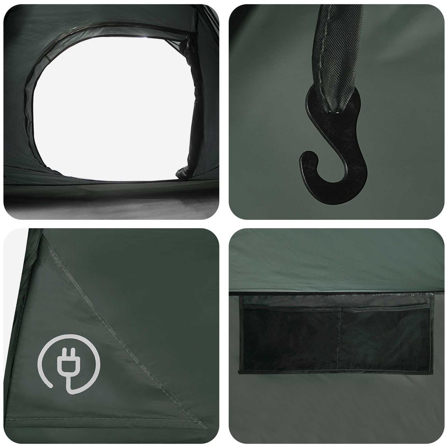 Instant Tent Army Green 305 x 215 x 140 cm Polyester and Steel