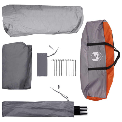 Instant Tent with Roof Grey and Orange 365 x 380 x 200 cm