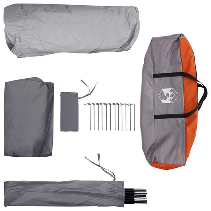 Instant Tent with Roof Grey and Orange 365 x 280 x 200 cm