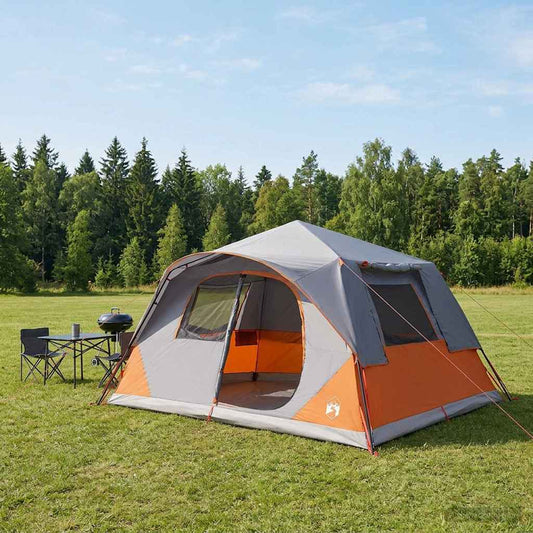 Instant Tent with Roof Grey and Orange 365 x 280 x 200 cm
