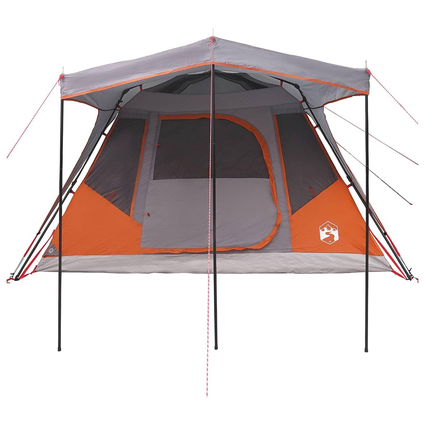 Family Tent with Roof Grey and Orange 305 x 275 x 190 cm