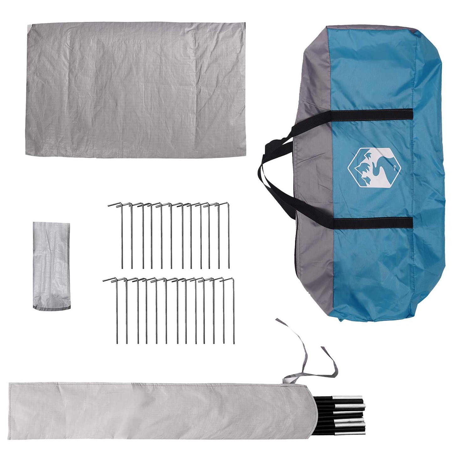 Tipi Tent with Roof Blue 700 x 700 x 395 cm Polyester and Steel