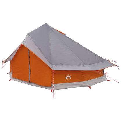Tipi Tent with Roof Grey and Orange 700 x 700 x 395 cm