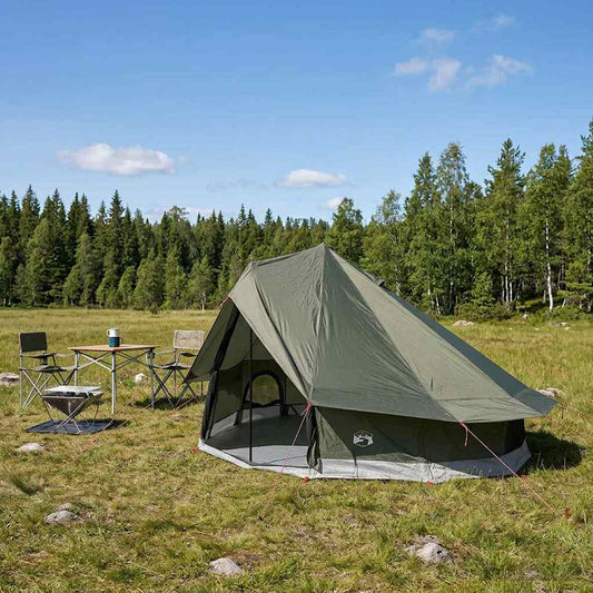 Tipi Tent Army Green 700 x 700 x 395 cm Polyester and Steel