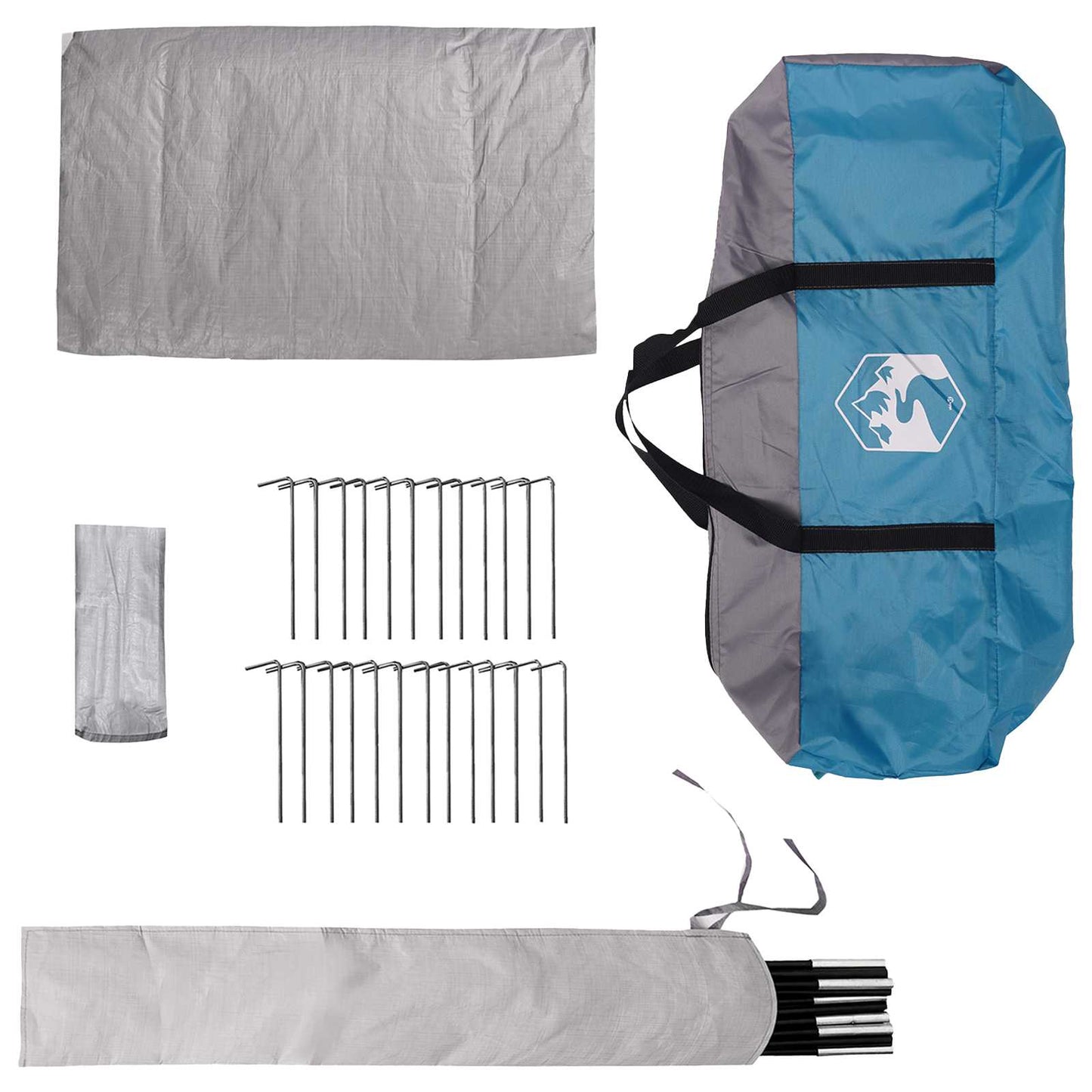 Tipi Tent with Roof Blue 800 x 800 x 430 cm Polyester and Steel