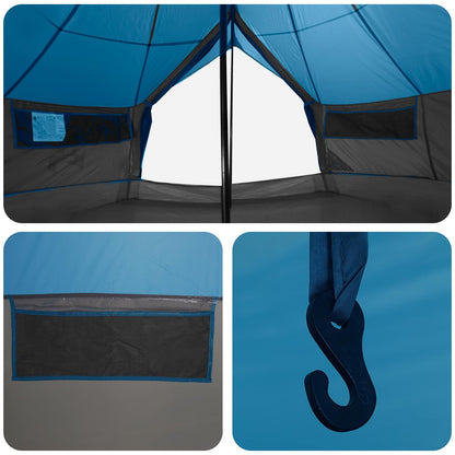 Tipi Tent with Roof Blue 800 x 800 x 430 cm Polyester and Steel