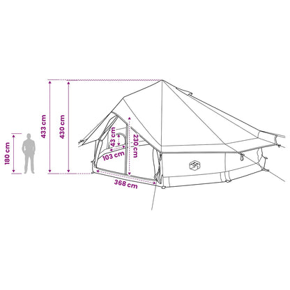 Tipi Tent with Roof Blue 800 x 800 x 430 cm Polyester and Steel
