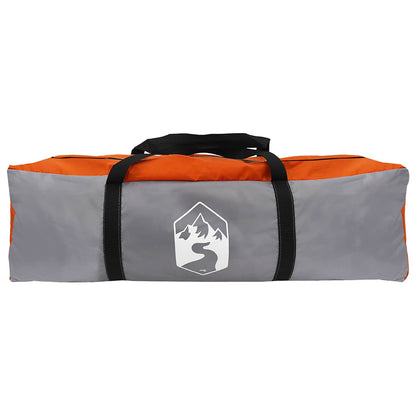 Tipi Tent with Roof Grey and Orange 800 x 800 x 430 cm