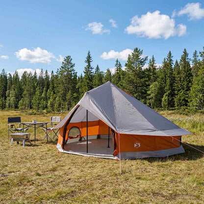 Tipi Tent with Roof Grey and Orange 800 x 800 x 430 cm
