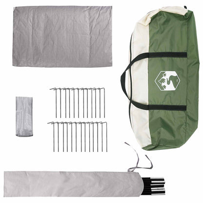 Tipi Tent with Roof Green 250 x 250 cm Polyester and Steel