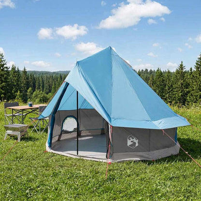 Tipi Tent with Roof Blue 250 x 250 cm Polyester and Steel