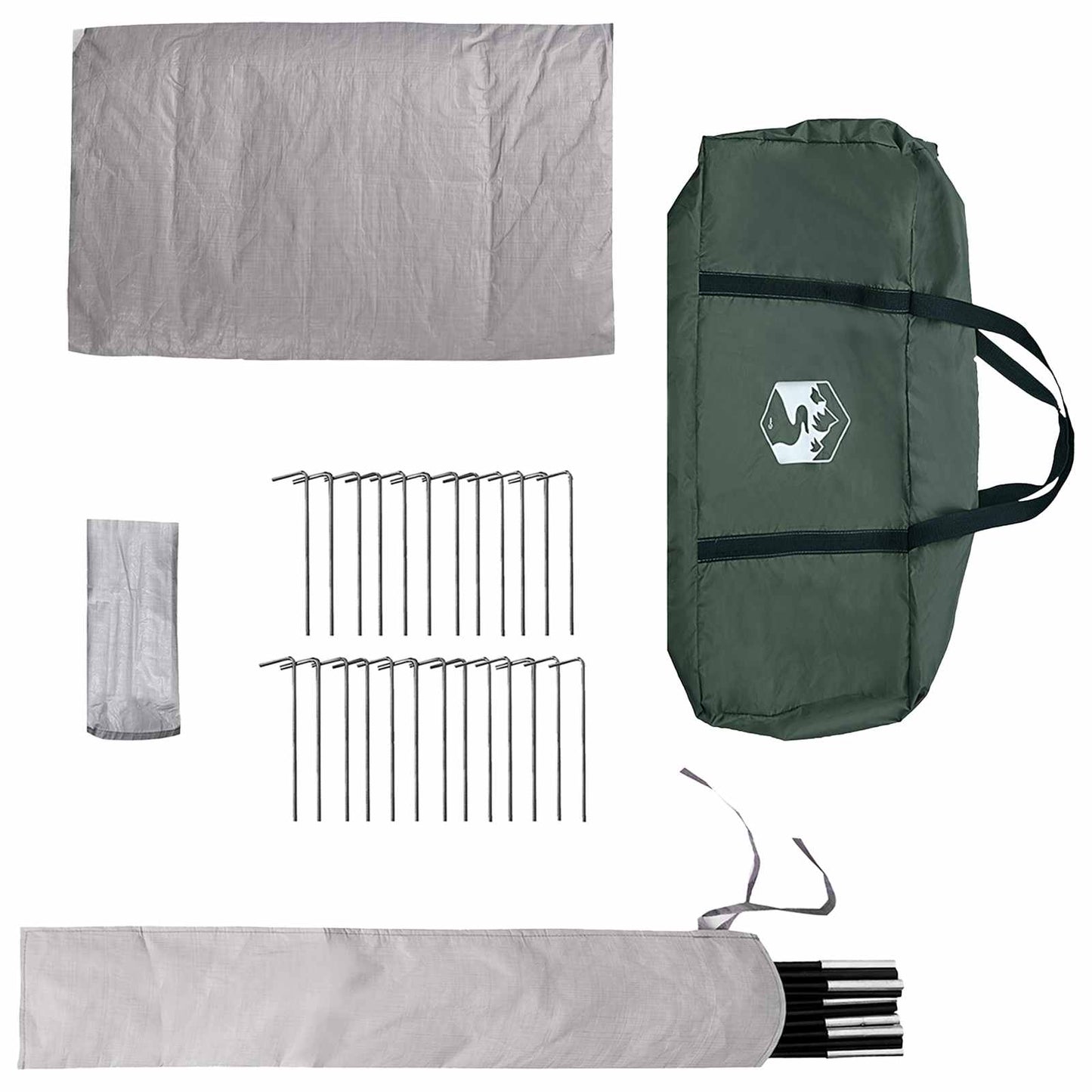 Tipi Tent with Roof Army Green 250 x 250 cm Polyester and Steel