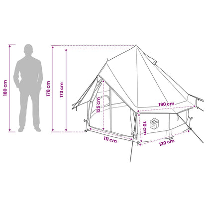 Tipi Tent with Roof Army Green 250 x 250 cm Polyester and Steel