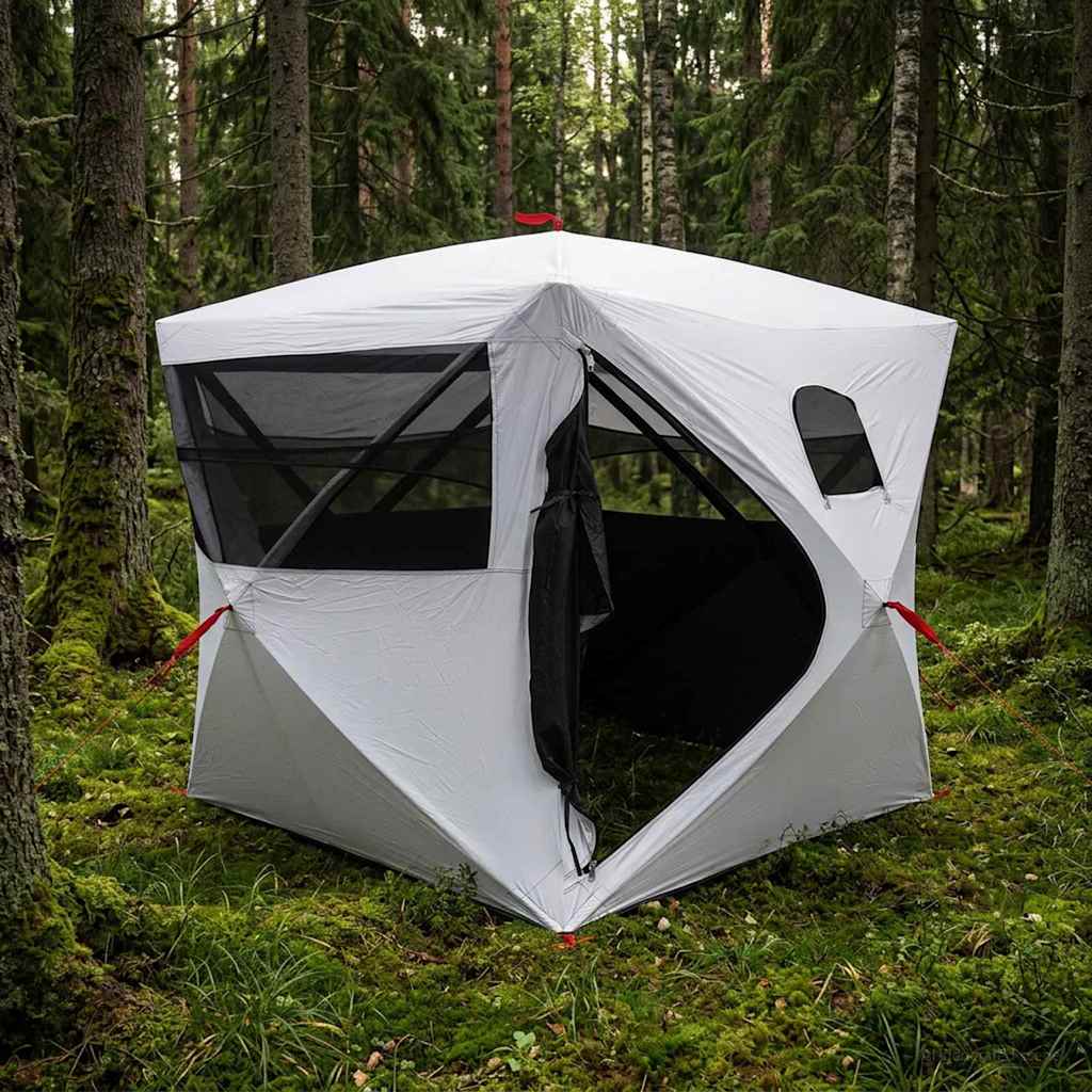 Hunting Tent with Roof White Blackout 143 x 143 x 165 cm