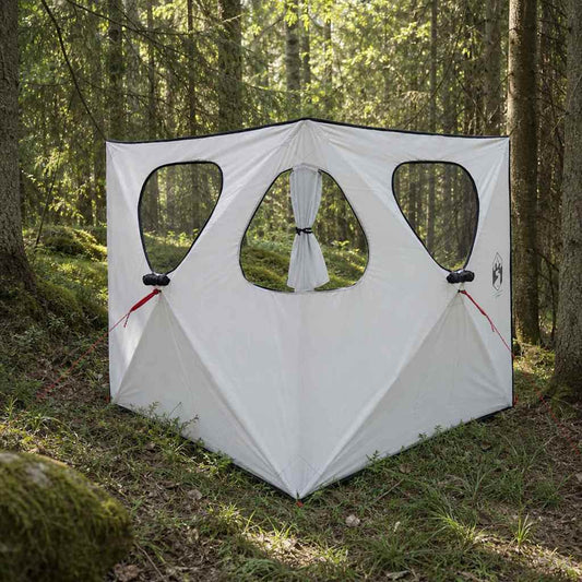 Hunting Tent with Roof White Blackout 145 x 145 x 150 cm