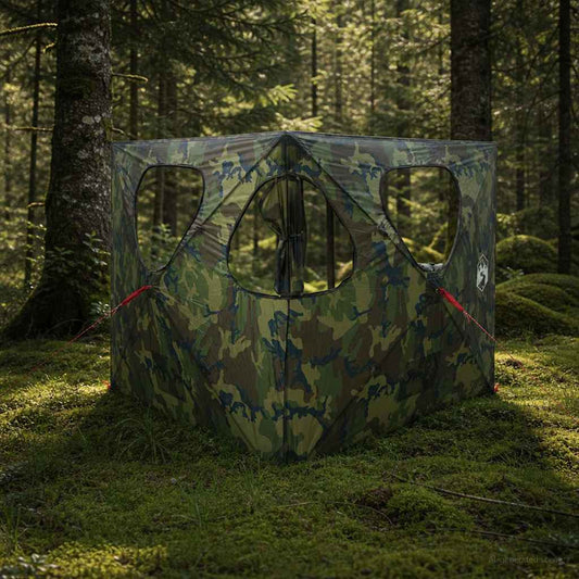Hunting Tent Camouflage 145 x 145 x 150 cm Polyester and Steel