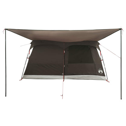 Family Tent with Roof Brown Grey 320 x 210 x 180 cm Polyester