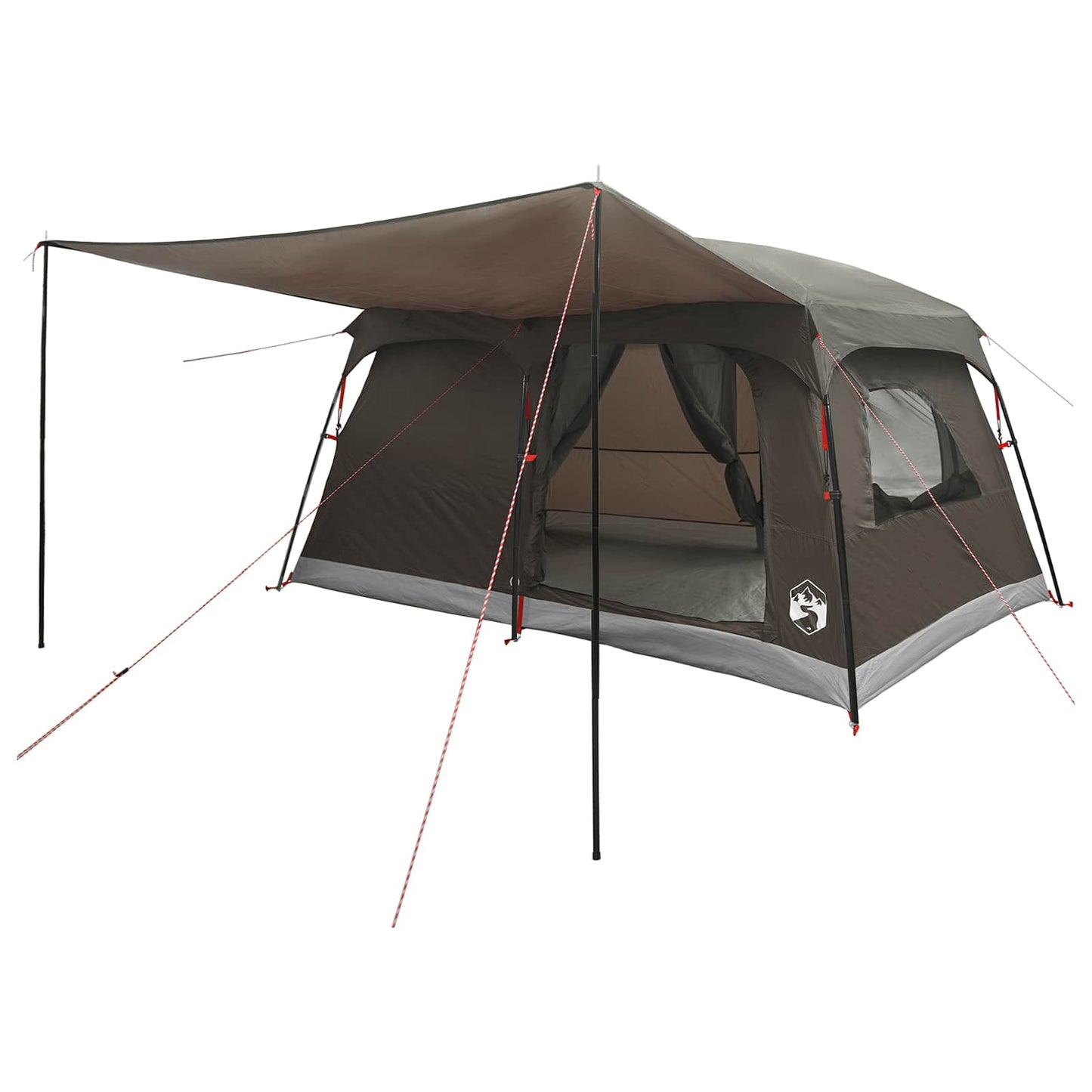 Family Tent Brown Grey 420 x 305 x 200 cm Polyester and Steel