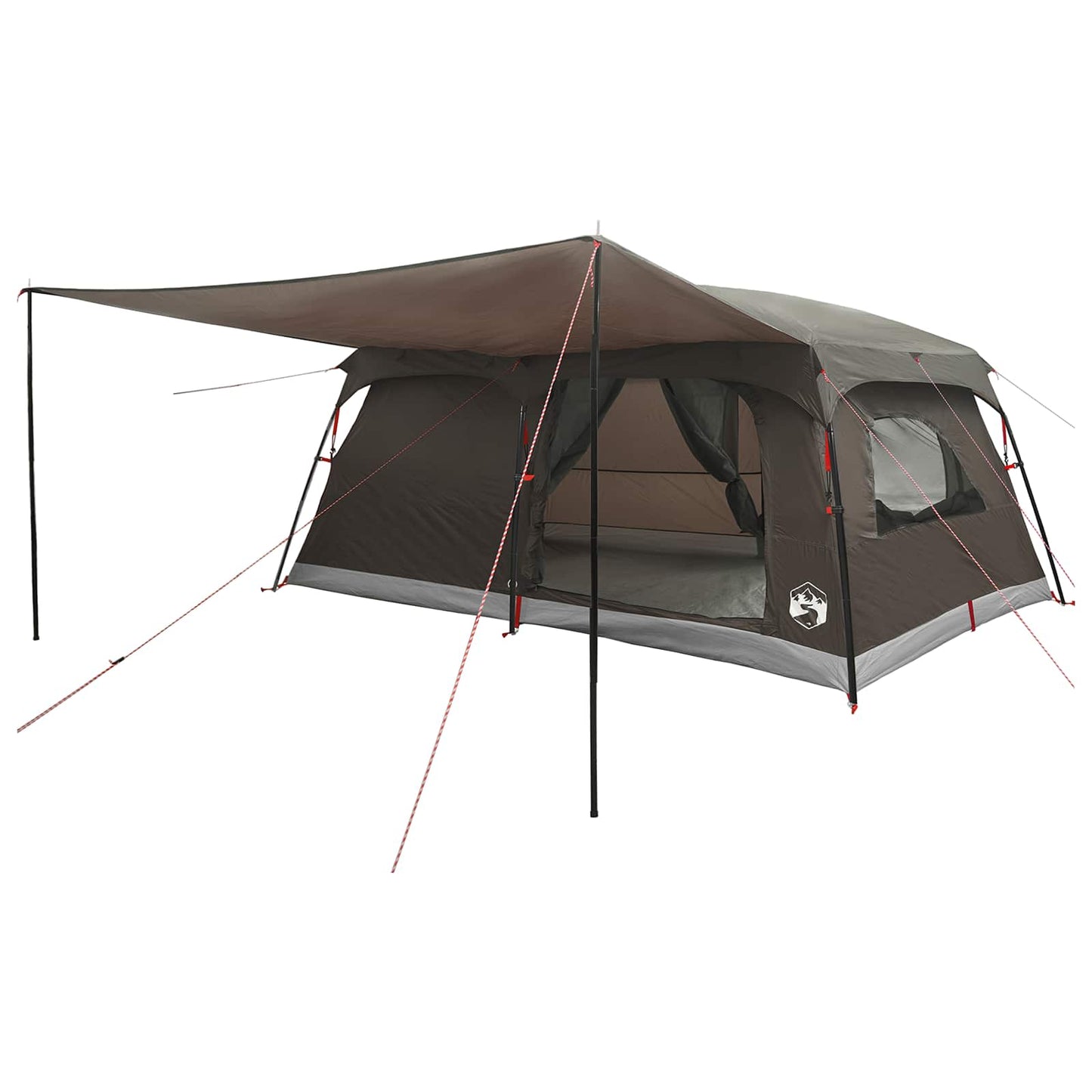 Family Tent Brown Grey 500 x 400 x 230 cm Polyester and Steel