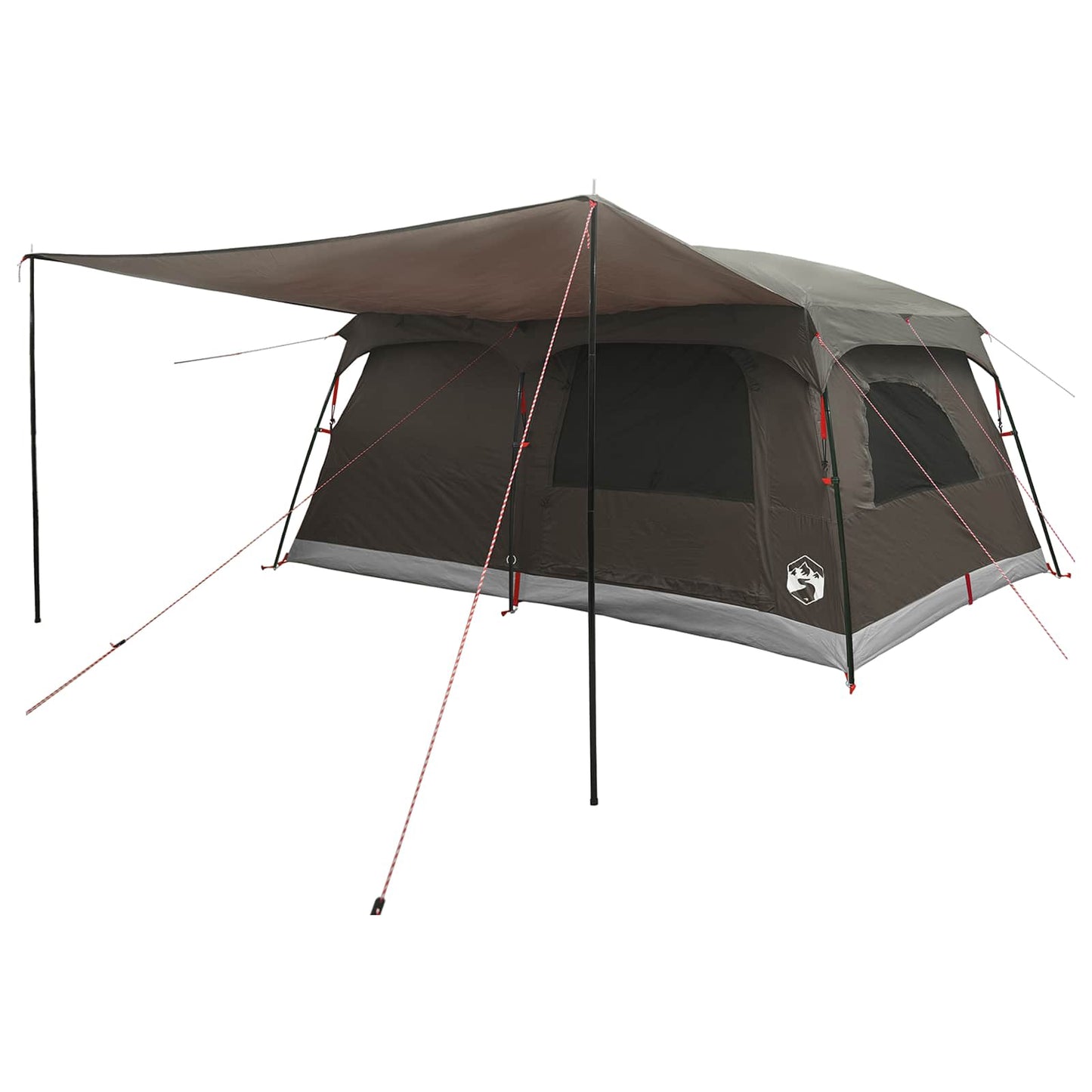Family Tent Brown Grey 500 x 400 x 230 cm Polyester and Steel