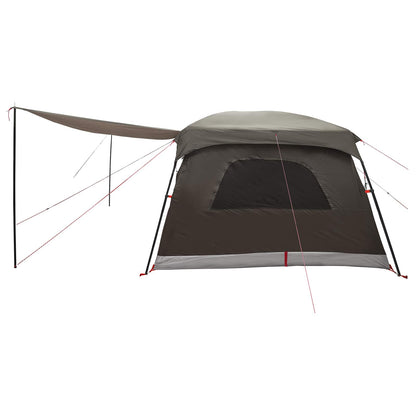 Family Tent Brown Grey 500 x 400 x 230 cm Polyester and Steel