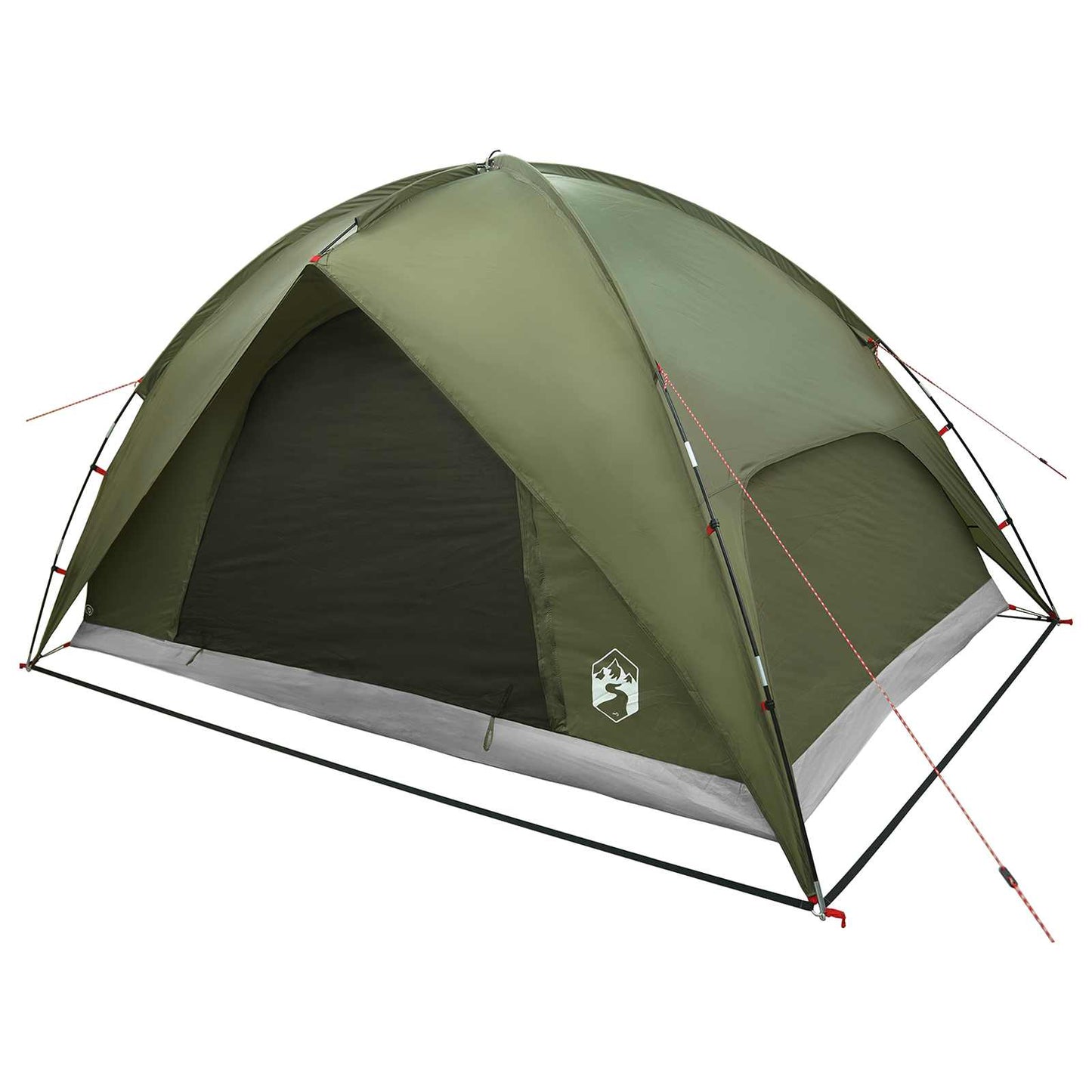 Camping Tent with Rainfly Water-resistant Dome Olive Green