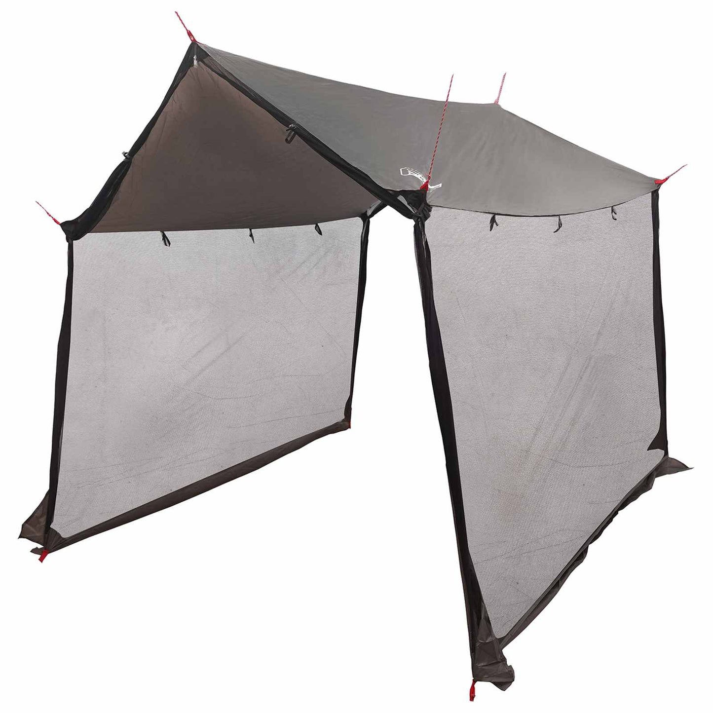 Camping Tarp with Mesh Walls Brown Grey 270 x 210 x 210 cm