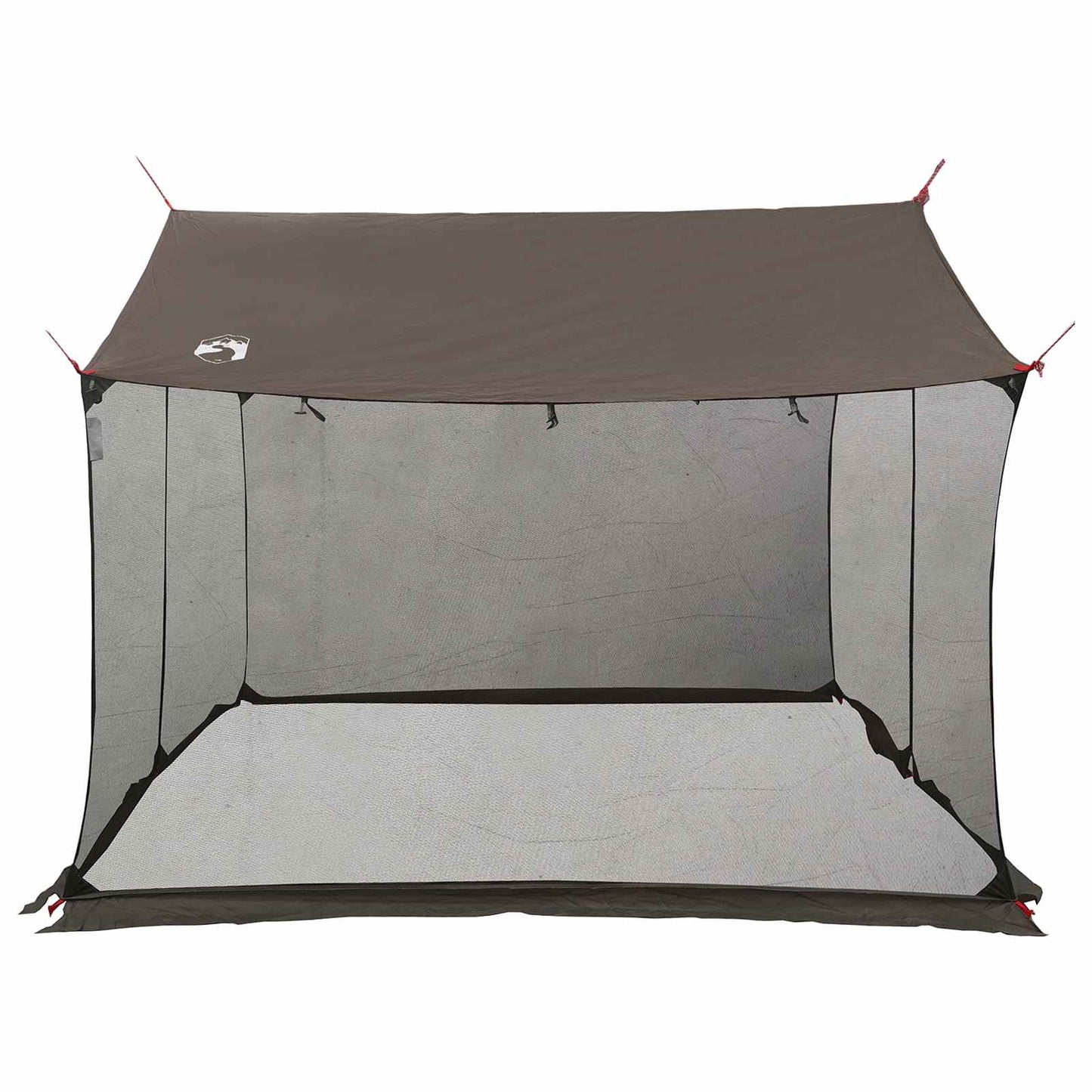Camping Tarp with Mesh Walls Brown Grey 270 x 210 x 210 cm