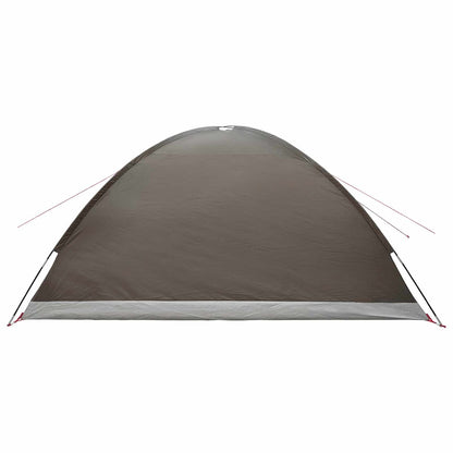 Cabin Tent with Roof Brown grey 8-Person Polyester and Steel