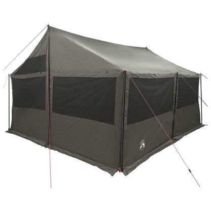 Family Tent Brown grey 450 x 400 x 265 cm Polyester and Steel