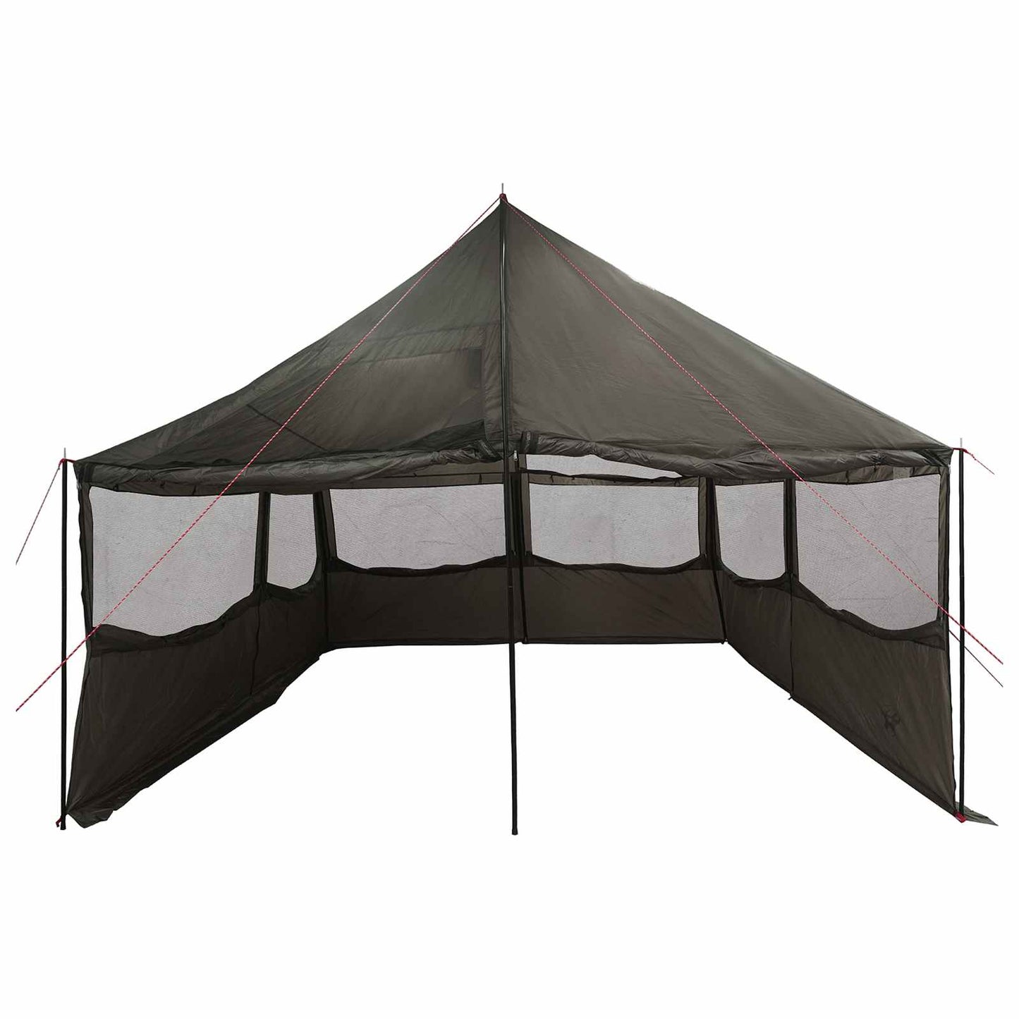 Family Tent Brown grey 450 x 400 x 265 cm Polyester and Steel