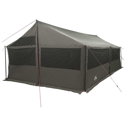 Family Tent Brown grey 600 x 400 x 268 cm Polyester and Steel