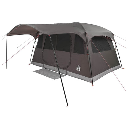 Tunnel Tent Brown Grey 366 x 244 x 198 cm Polyester and Steel
