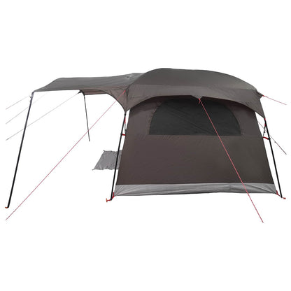 Tunnel Tent Brown Grey 366 x 244 x 198 cm Polyester and Steel