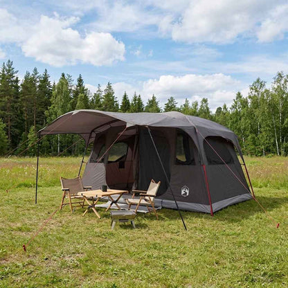 Tunnel Tent Brown Grey 427 x 305 x 205 cm Polyester and Steel