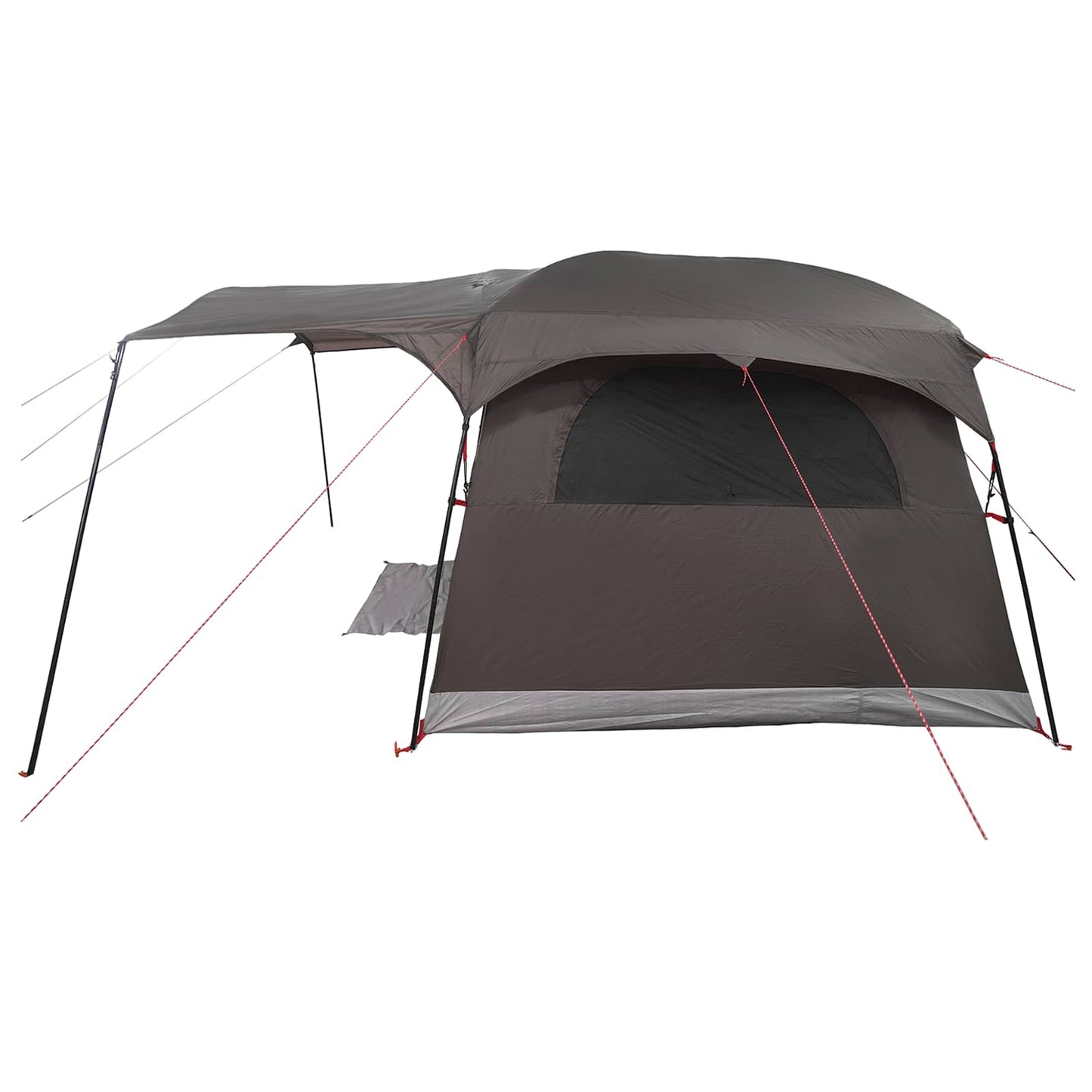Tunnel Tent Brown Grey 427 x 305 x 205 cm Polyester and Steel