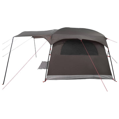 Tunnel Tent Brown Grey 427 x 305 x 205 cm Polyester and Steel