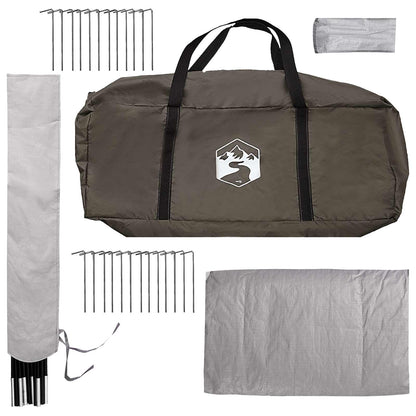 Tipi Tent Brown Grey 800 x 800 x 430 cm Polyester and Steel