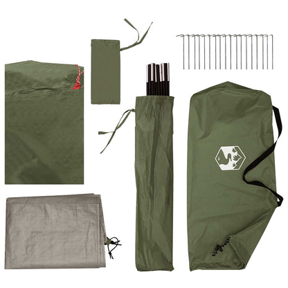Tunnel Tent Olive Green 410 x 175 x 105 cm Polyester and Steel