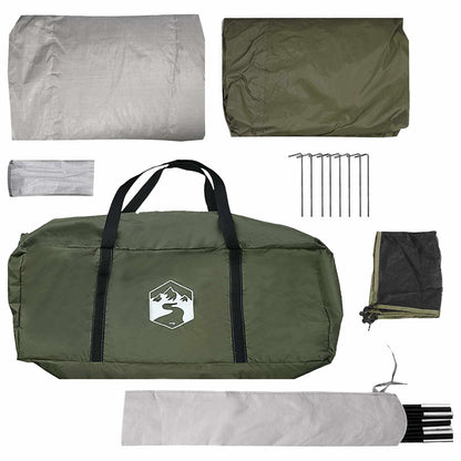 Cabin Tent Olive Green 244 x 213 x 183 cm Polyester and Steel