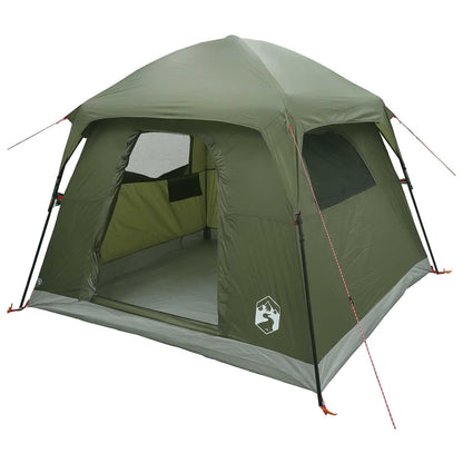 Cabin Tent Olive Green 244 x 213 x 183 cm Polyester and Steel