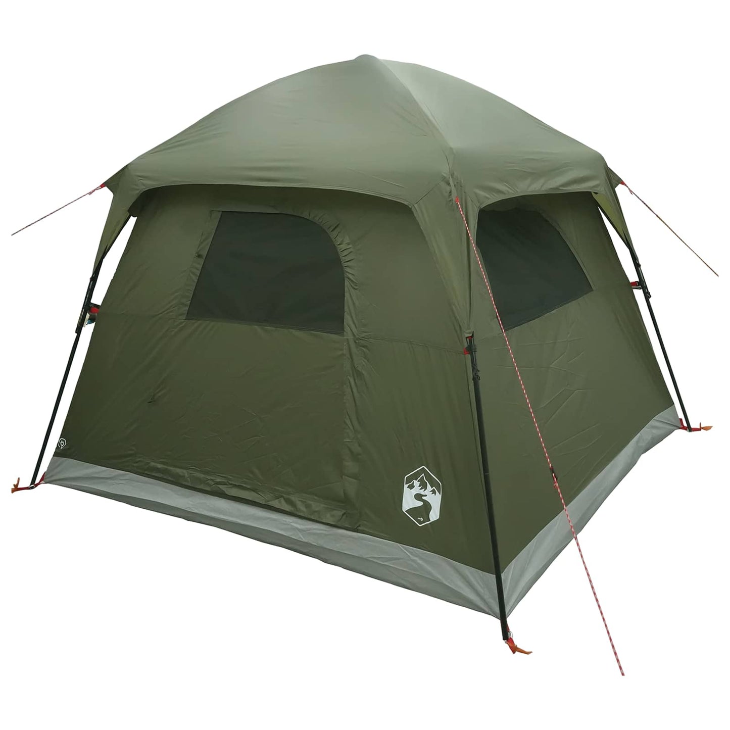 Cabin Tent Olive Green 244 x 213 x 183 cm Polyester and Steel