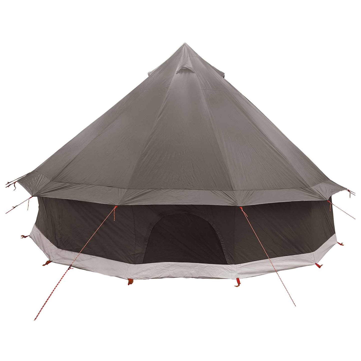 Tipi Tent Brown Grey 300 x 300 x 200 cm Polyester and Steel