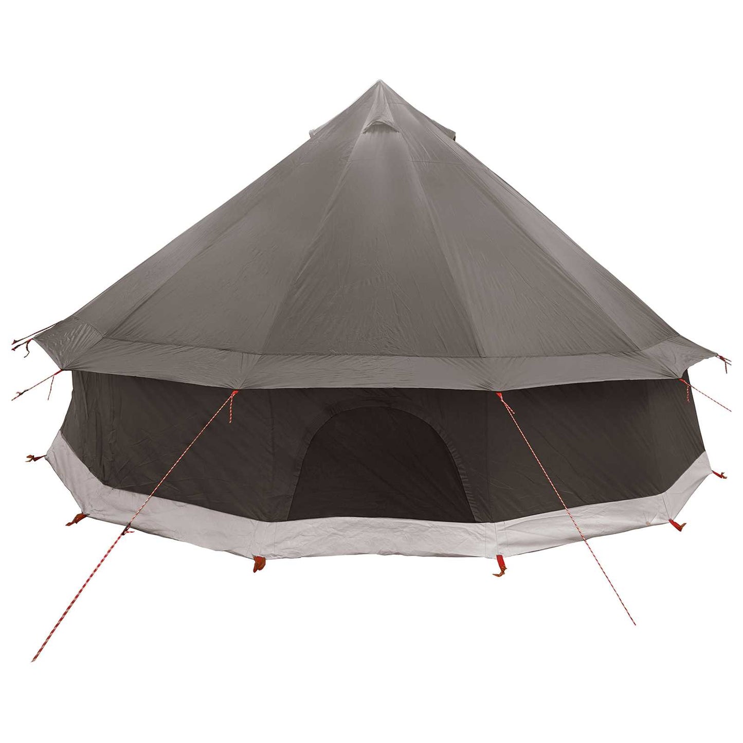 Tipi Tent Brown Grey 400 x 400 x 250 cm Polyester and Steel
